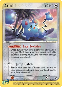 Azurill Pokémon card, number 31