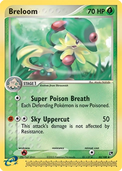 Breloom Pokémon card, number 33