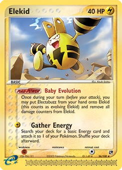 Elekid Pokémon card, number 36