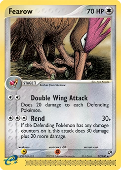Fearow Pokémon card, number 37