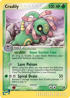 Cradily Pokémon card, number 3