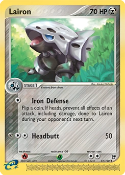 Lairon Pokémon card, number 41