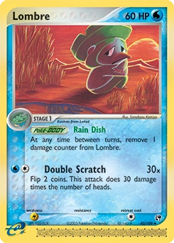 Lombre Pokémon card, number 45