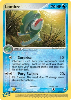 Lombre Pokémon card, number 46