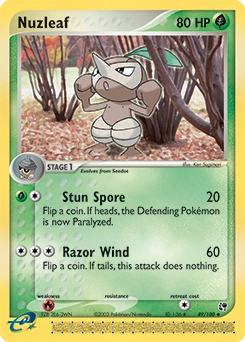 Nuzleaf Pokémon card, number 49