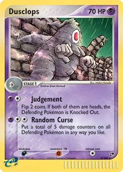 Dusclops Pokémon card, number 4