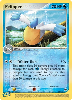 Pelipper Pokémon card, number 50