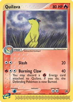 Quilava Pokémon card, number 51