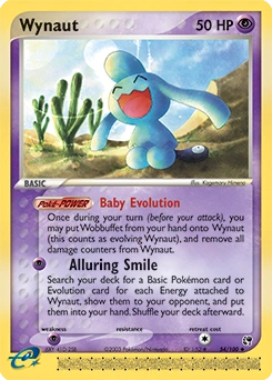 Wynaut Pokémon card, number 54