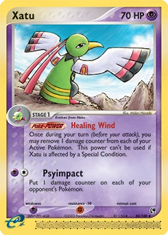 Xatu Pokémon card, number 55