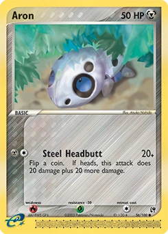 Aron Pokémon card, number 56