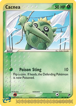 Cacnea Pokémon card, number 58