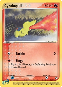 Cyndaquil Pokémon card, number 59