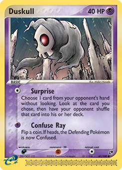 Duskull Pokémon card, number 61