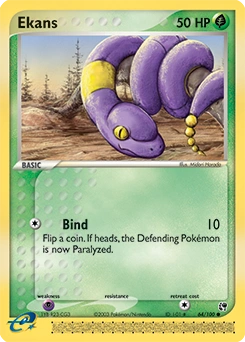 Ekans Pokémon card, number 64