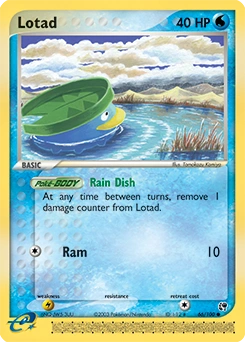 Lotad Pokémon card, number 66