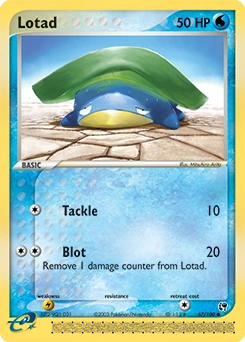 Lotad Pokémon card, number 67