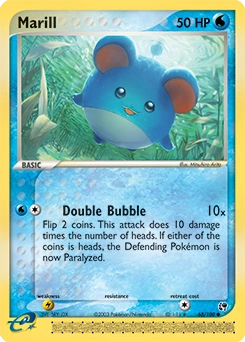 Marill Pokémon card, number 68
