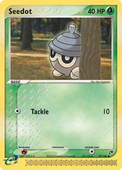 Seedot Pokémon card, number 77