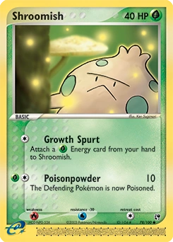 Shroomish Pokémon card, number 78