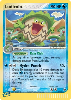 Ludicolo Pokémon card, number 7