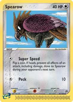 Spearow Pokémon card, number 81