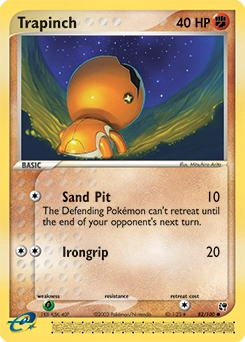 Trapinch Pokémon card, number 82