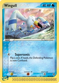 Wingull Pokémon card, number 84