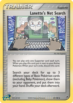 Lanette's Net Search Pokémon card, number 87