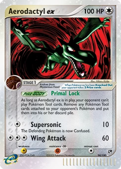 Aerodactyl ex Pokémon card, number 94