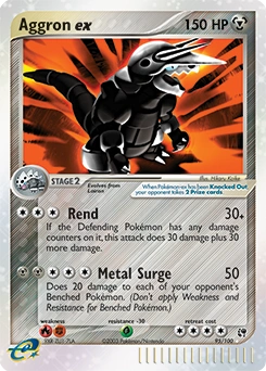 Aggron ex Pokémon card, number 95