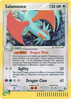 Salamence Pokémon card, number 10