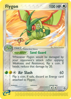 Flygon Pokémon card, number 15