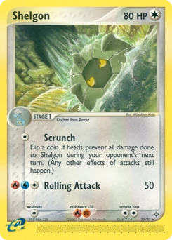 Shelgon Pokémon card, number 20