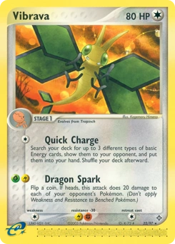 Vibrava Pokémon card, number 22