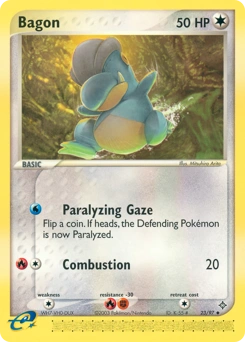 Bagon Pokémon card, number 23