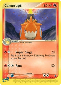 Camerupt Pokémon card, number 24