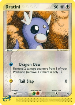 Dratini Pokémon card, number 26