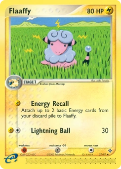 Flaaffy Pokémon card, number 27
