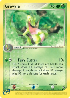 Grovyle Pokémon card, number 31