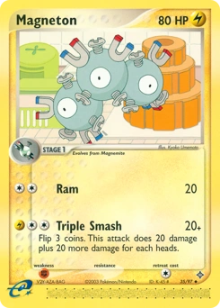 Magneton Pokémon card, number 35