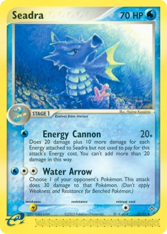 Seadra Pokémon card, number 39