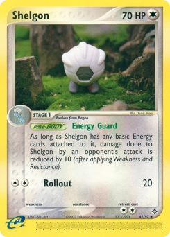 Shelgon Pokémon card, number 41