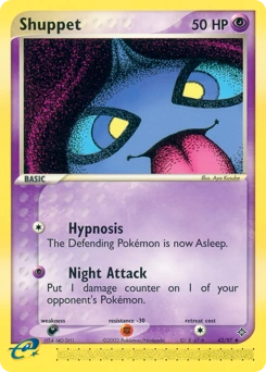Shuppet Pokémon card, number 43
