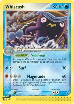 Whiscash Pokémon card, number 48