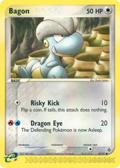 Bagon Pokémon card, number 50