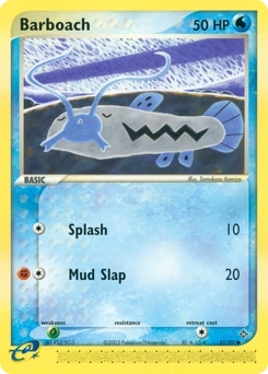 Barboach Pokémon card, number 51