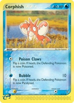 Corphish Pokémon card, number 52