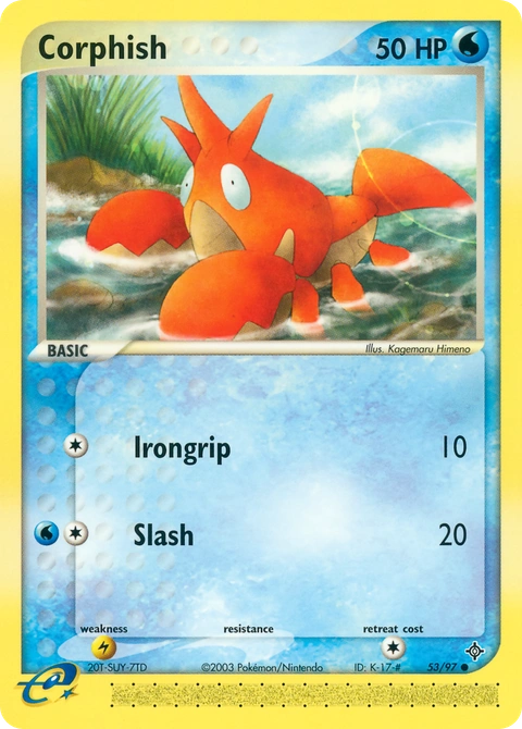 Corphish Pokémon card from Dragon, number 53 (Standard print)
