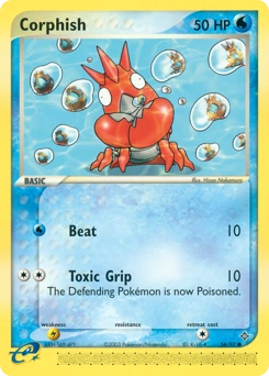 Corphish Pokémon card, number 54